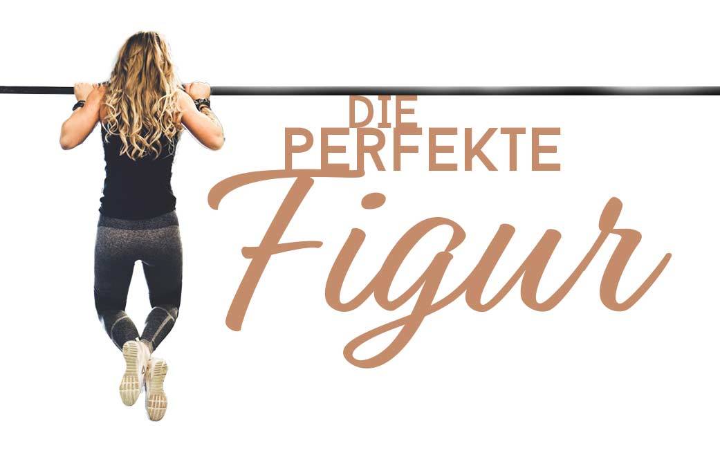 Frau in Sportkleidung macht Klimmzüge als Titelbild für Zeugnis - Die perfekte Figur