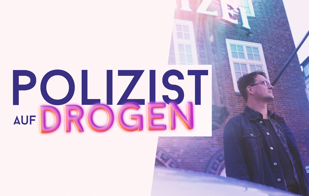 Mattthias vor Polizeiwache als Blogbild für Zeugnis Matthias - Polizist auf Drogen