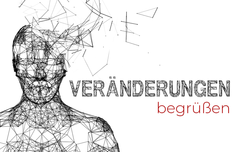 Geometrische Illustration Mensch als Blogbild für Veränderungen begrüßen