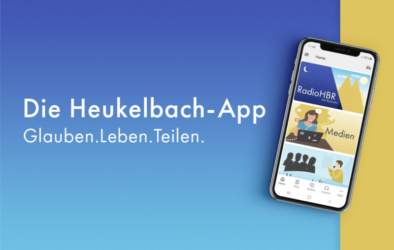 Smartphone mit geöffneter Heukelbach-App Homepage Blogbild