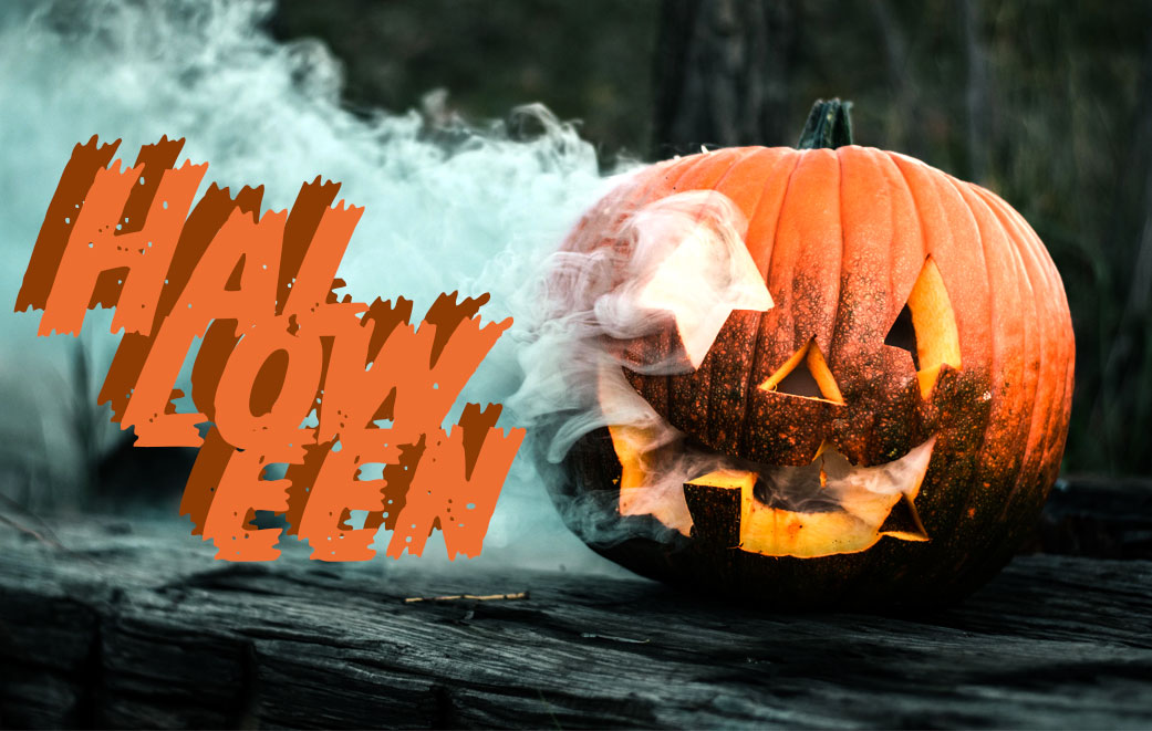 Kürbis Gesicht Rauch Halloween