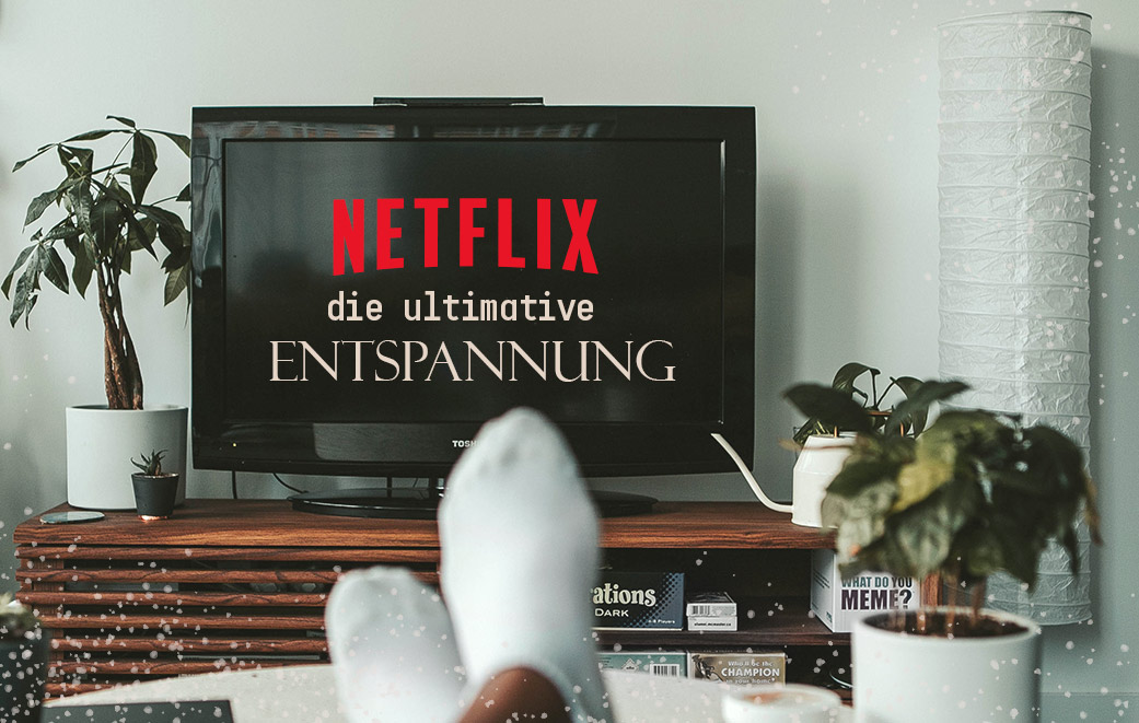 Fernseher auf Sideboard mit Pflanzen und Lampe als Blogbild für Netflix - die ultimative Entspannung