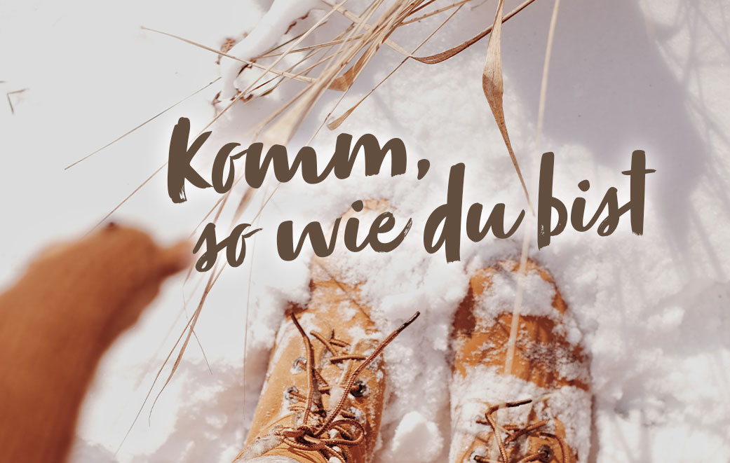 Schnee, Schuhe, Strohhalme, Ähren, Komm so wie du bist