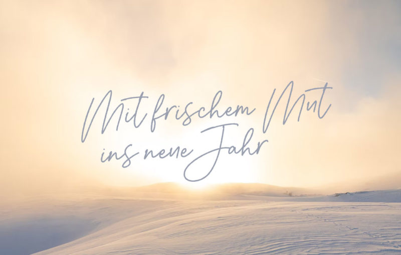 Schneelandschaft Sonnenuntergang Himmel neues Jahr